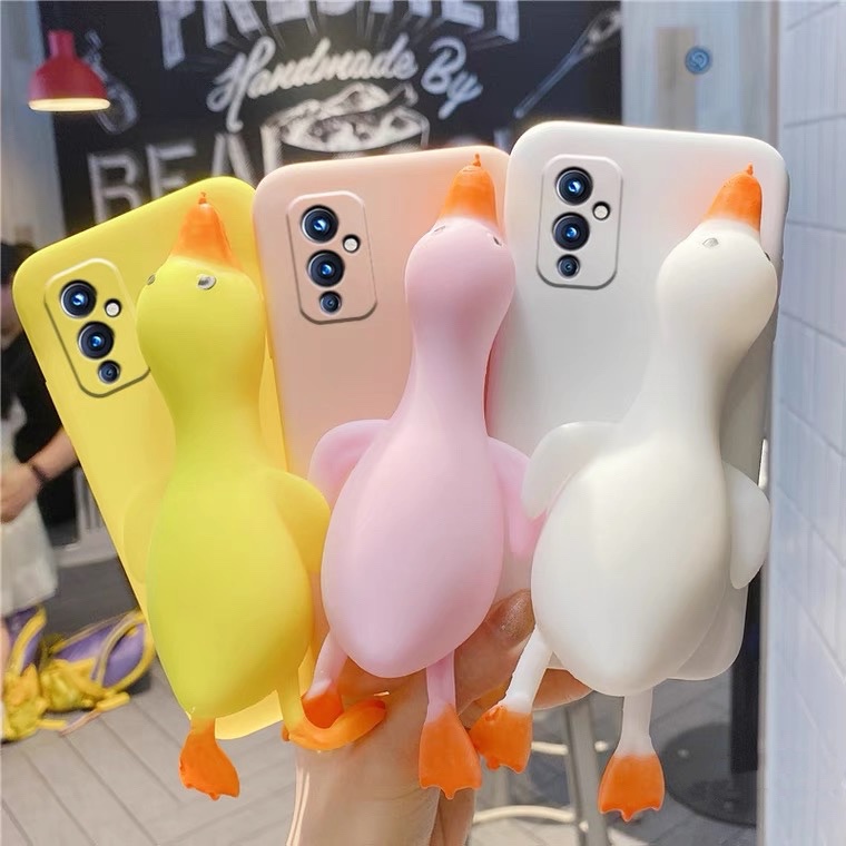 Ốp Điện Thoại Mềm Hình Vịt 3D Dễ Thương Cho Oppo F1S F3 PLUS F5 F7 F9 F11 PRO F17 A83