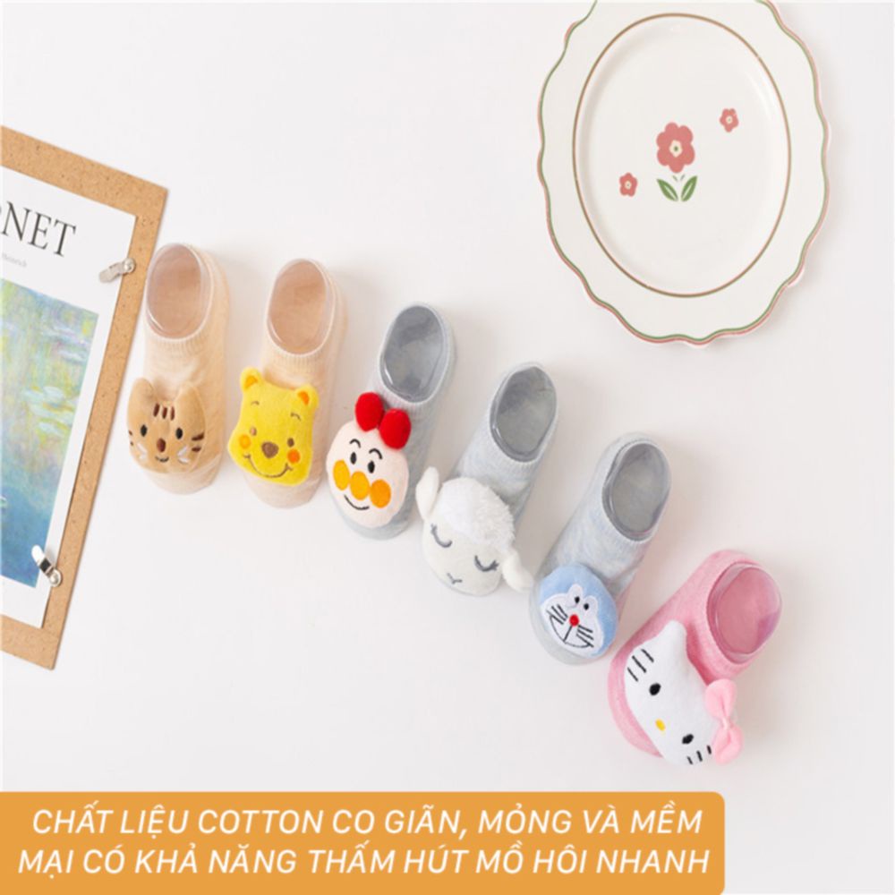Tất hình thú cho bé giữ ấm chân, chống trượt hình động vật dễ thương