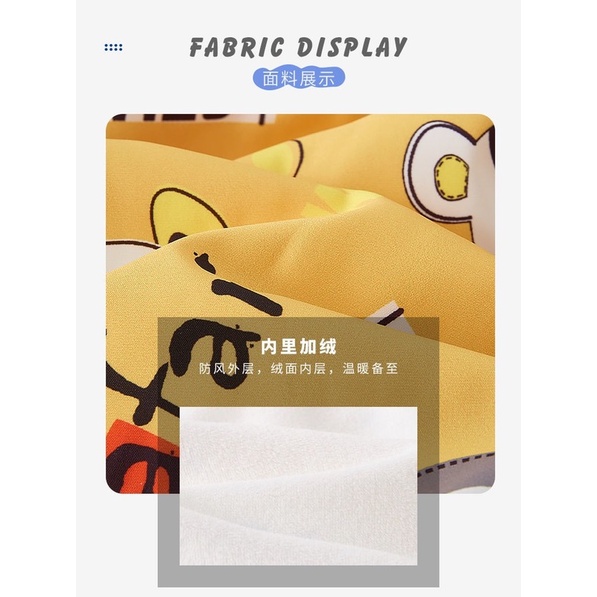 Áo khoác nhung in họa tiết hoạt hình thời trang thu đông Hàn Quốc cho bé