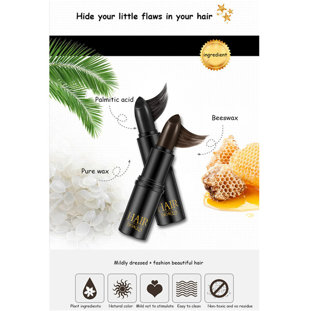 (Hàng Mới Về) Bút Nhuộm Tóc 4g Màu Đen / Nâu Tạo Kiểu Thời Trang Lâu Trôi