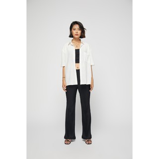 Áo Sơ mi Linen Phom Rộng trắng nữ BLMDE