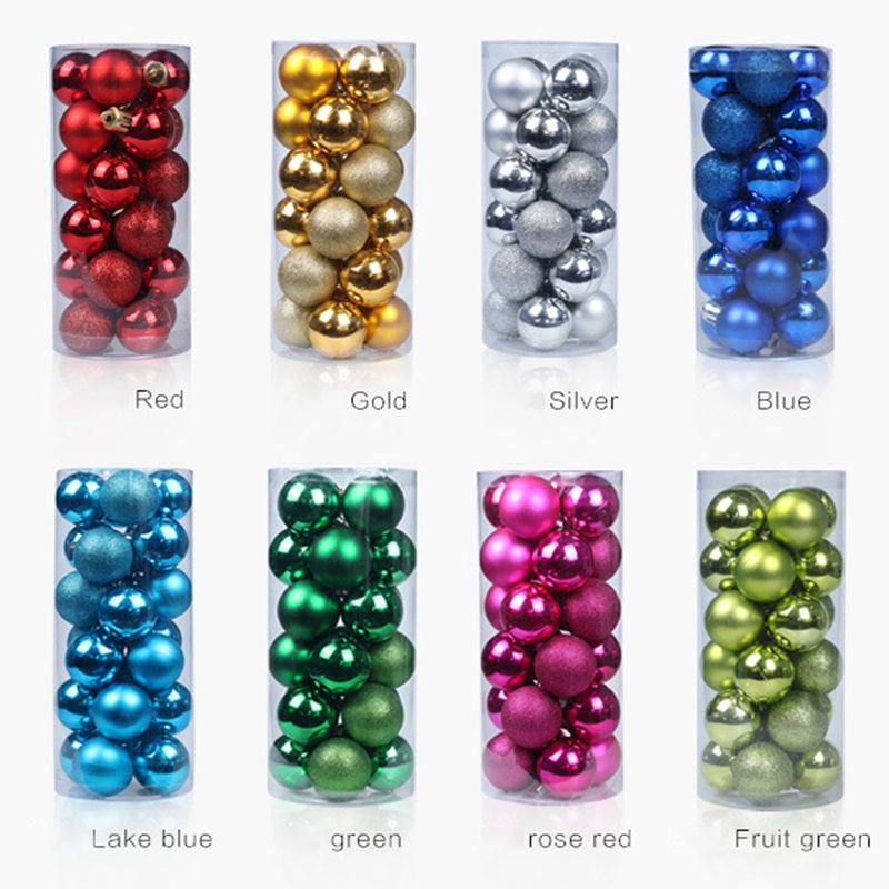 Tmdbyx Bộ 24 Quả Châu Trang Trí Cây Thông Giáng Sinh