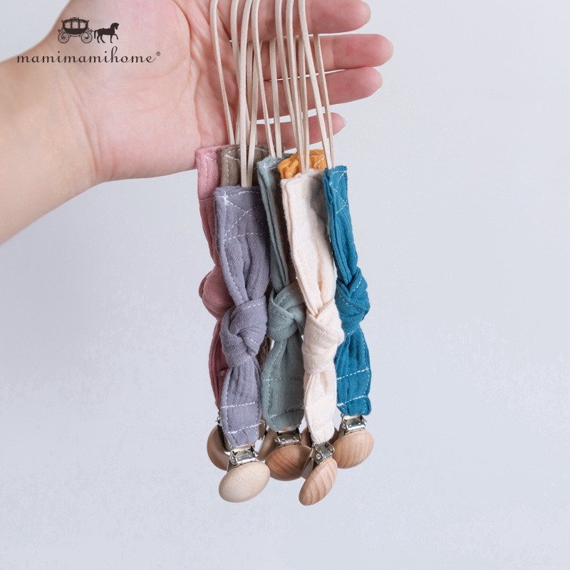 Đồ chơi nút gỗ kẹp ti giả MAMIMAMIHOME ngậm nướu cho bé