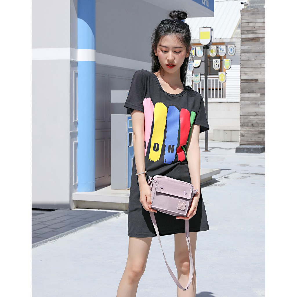 Túi Đeo Vai Hình Vuông Chất Liệu Nylon 100% Chống Thấm Nước Thời Trang Cho Nữ 5129 #