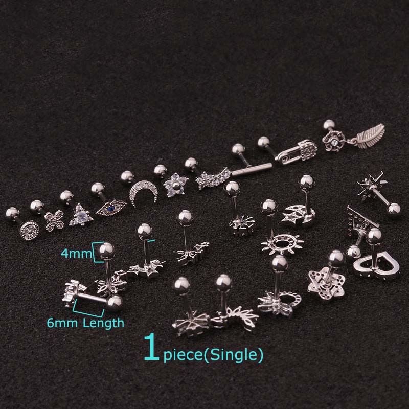 Khuyên xỏ cơ thể bằng thép không gỉ 16g