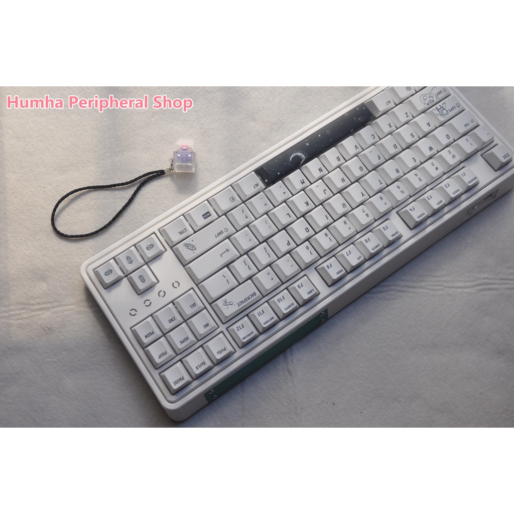 Bàn Phím Cơ 145 Phím Bằng Nhựa PBT In Hình Phi Hành Gia Xinh Xắn