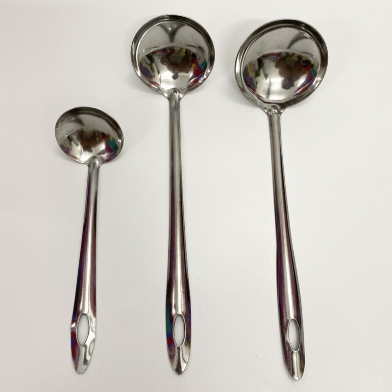 Vá Múc Canh Inox Không Gỉ - Muôi inox Nhiều Size - Xuất Xứ Việt Nam
