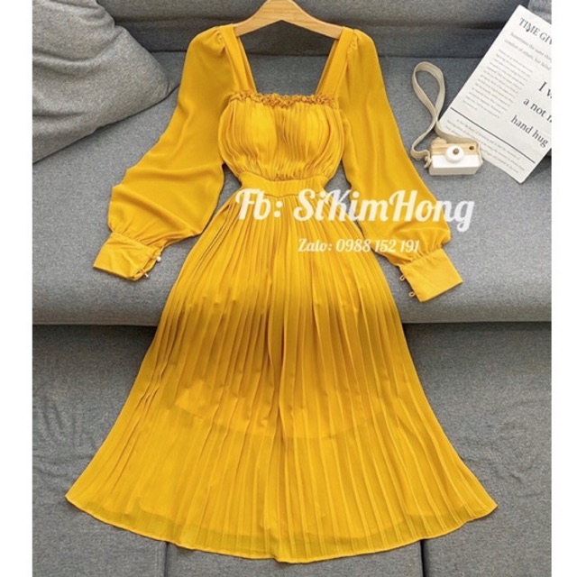 Đầm dập ly tay dài sang trọng Mã 38860 ( Ảnh shop chụp thật chính chủ) | BigBuy360 - bigbuy360.vn