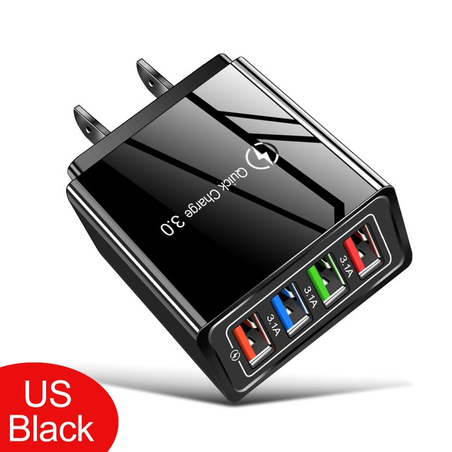 1 Cục Sạc 4 Cổng Usb Có Đèn LED Hàng Mới 2022 Dành Cho Điện Thoại Di Động