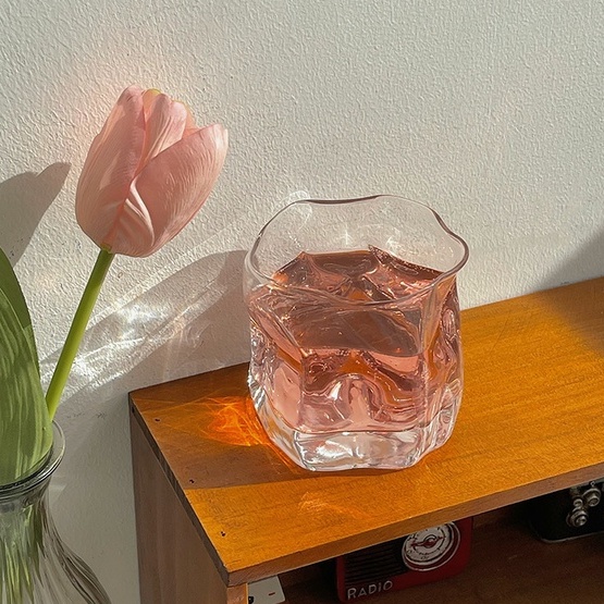 [4 MẪU ĐỌC MÔ TẢ] Cốc, Ly Thủy Tinh Uống Nước Basic Dáng Vuông Hình Xoắn Twisted Glass