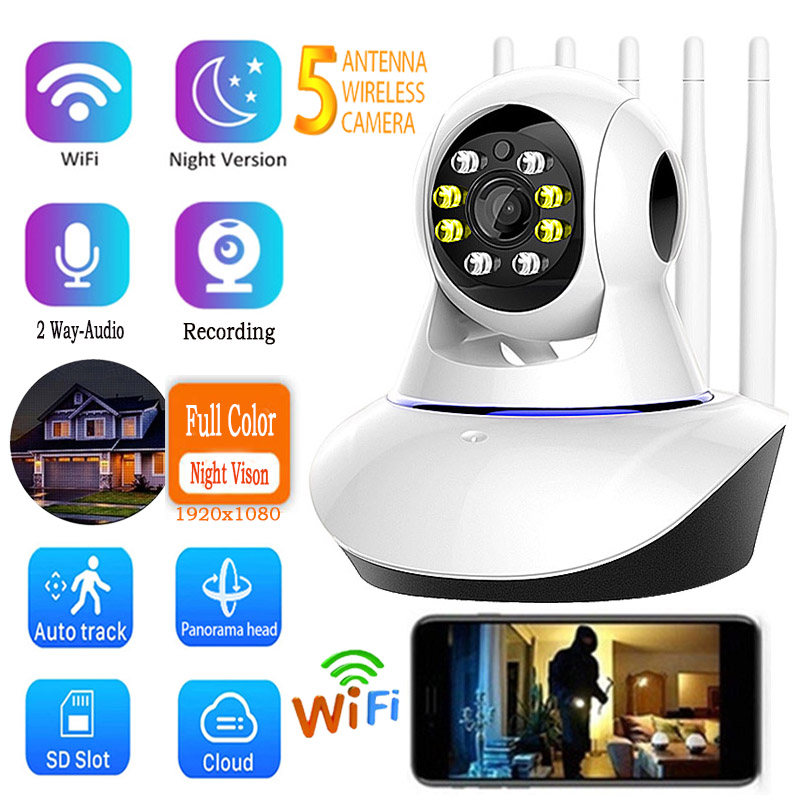 Camera An Ninh 5 Ăng Ten Wifi Ip 1080p Fhd 2mp