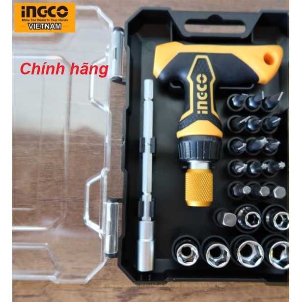 ĐỒ NGHỀ INGCO Bộ 18 tua vít tay cầm chữ T HKSDB0188