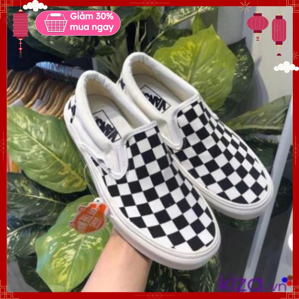 Giày VANS CARO Slip-on lười Nam Nữ, Giày sneaker lười hot nhất 2021