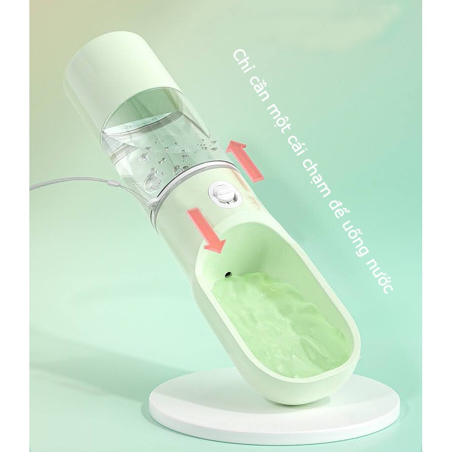 Bình nước du lịch cho thú cưng 3 trong 1 tiện lợi [ MOOKIPET ]