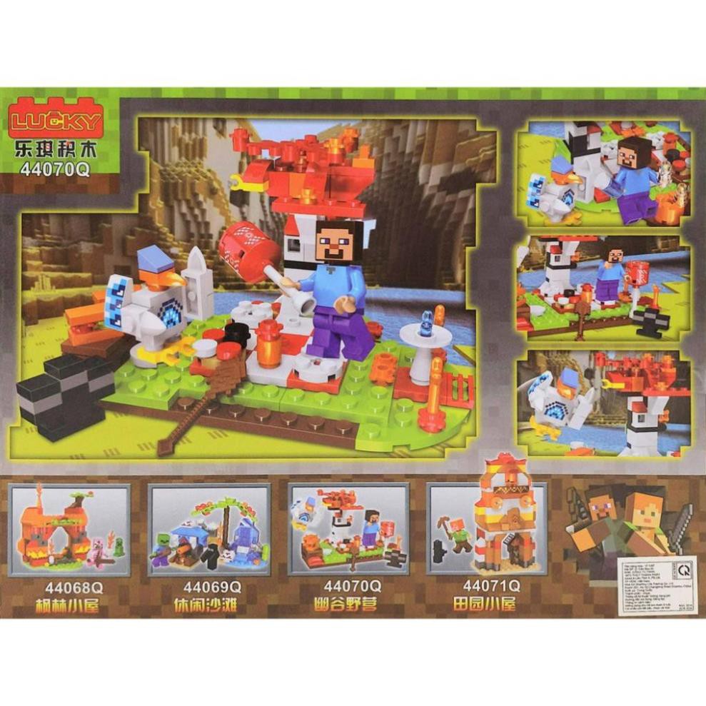 [Khai trương giảm giá] Bộ LEGO Minecraft 165 miếng ghép - Lắp ráp mô hình MY WORLD