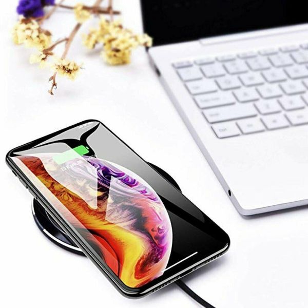 Luxury Qi Fast Wireless Charger for Samsung Galaxy S10 Plus S9 S8 S7 Note 9 8