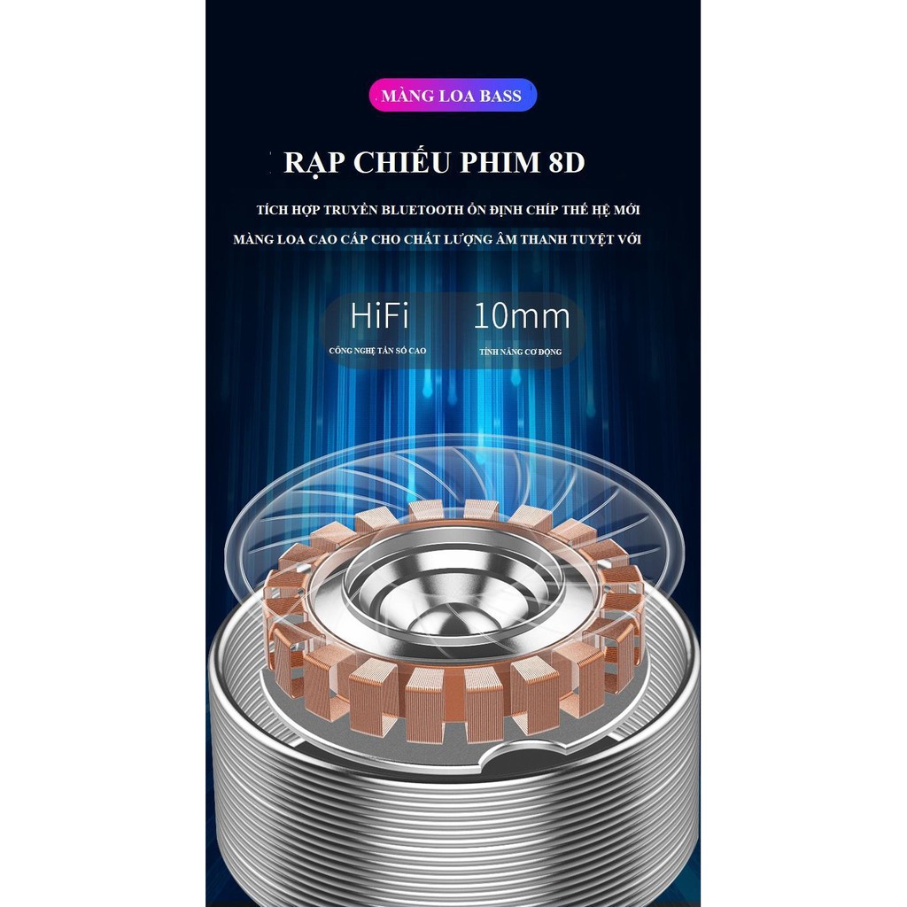 Tai nghe true wireless AMOI F9 Bluetooth 5.0 Pin trâu 2000mah làm sạc dự phòng tai nghe không dây 2020 nhiều phiên bản