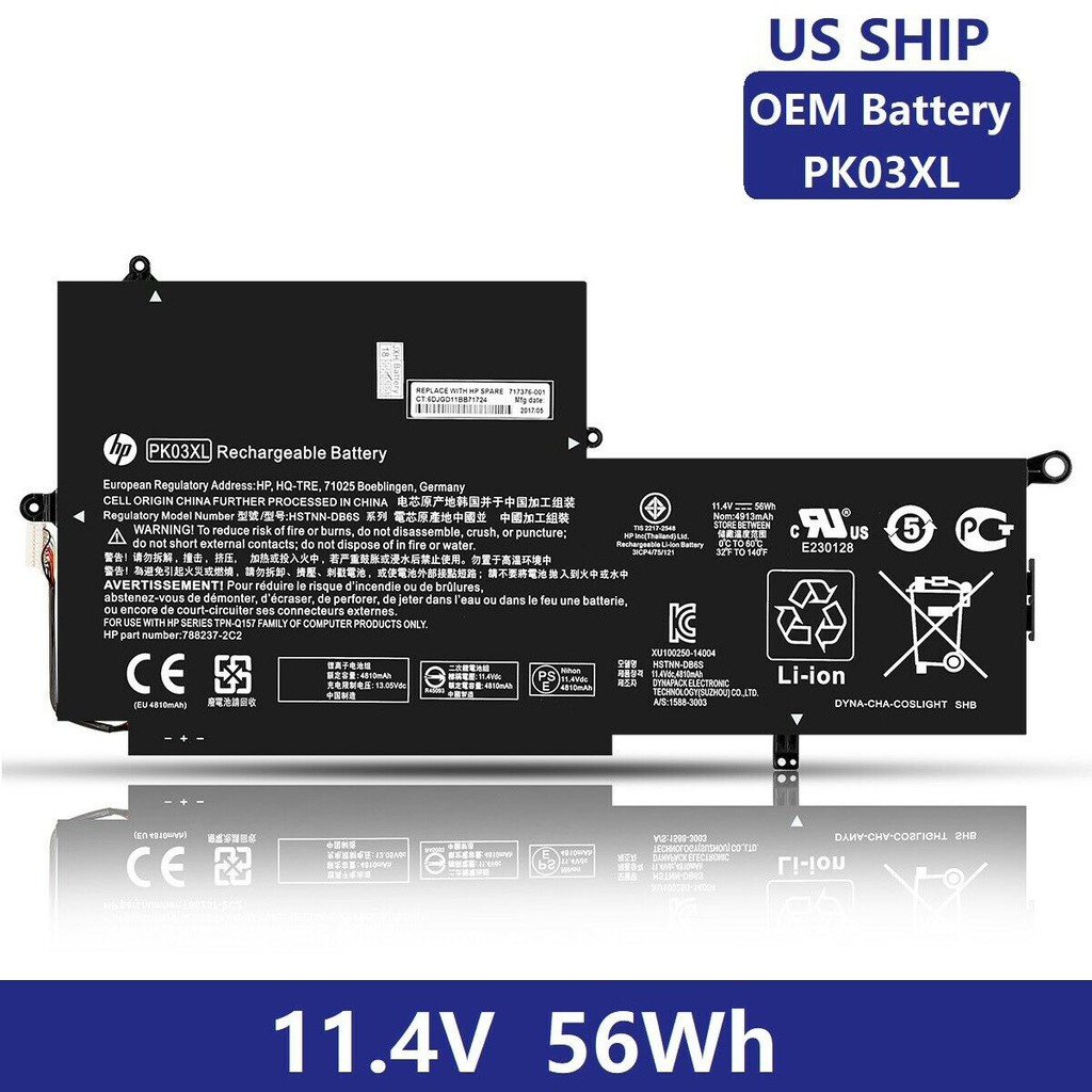 🎁 Pin Laptop HP SPECTRE X360 PK03XL - Spectre Pro x360, Spectre 13-4000