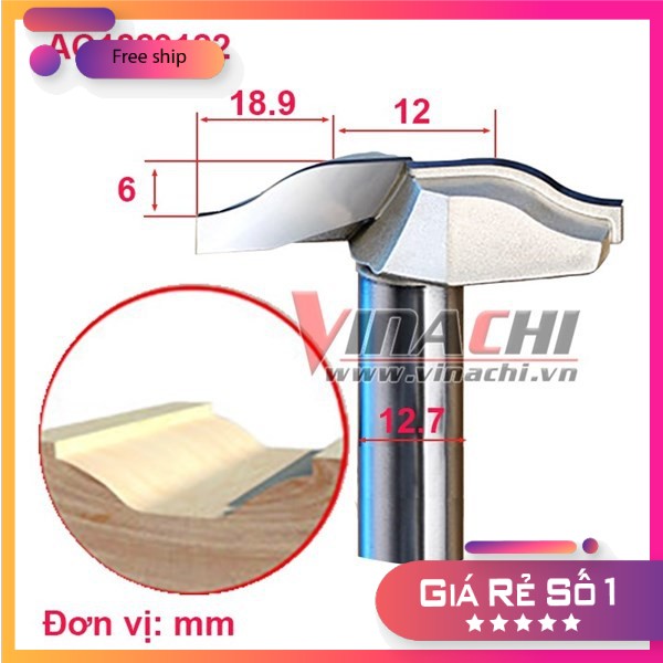 Mũi Huỳnh Ván Cong Tideway AC1829-1/2*2'' - Gỗ Sắc Nét, Bén Khít, Không Bị Khói, Lâu Cùn CAO CẤP