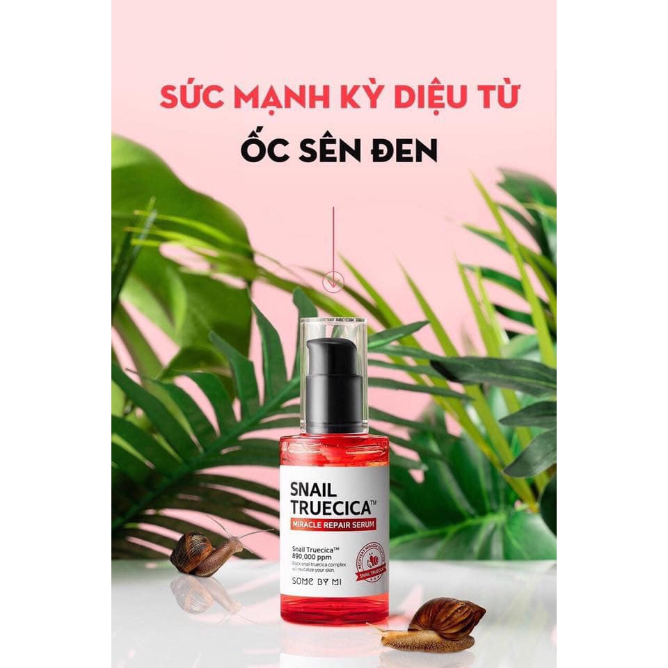 (Có Sẵn)Tinh Chất Hỗ Trợ Mờ Sẹo Mụn Snail TrueCica Miracle Repair Serum Some By Mi