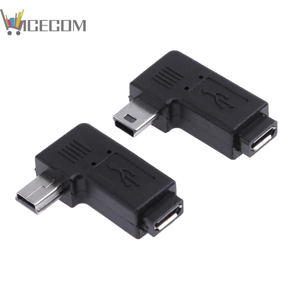 Bộ 2 Đầu Chuyển Đổi Micro Usb Sang Mini Usb 90 Độ