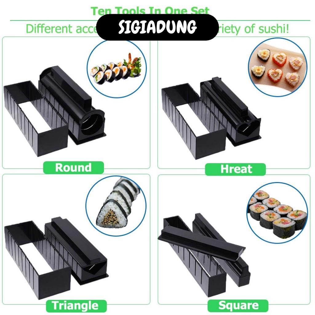 [SGD] Khuôn Làm Sushi - Bộ Dụng Cụ Làm Cơm Cuộn 10 Món Chế Biến Món Sushi tại nhà 3778