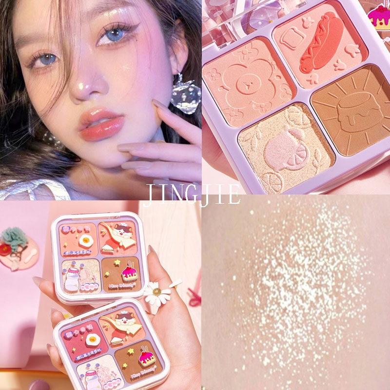 Bảng Phấn Trang Điểm Mắt Má Hồng Tạo Khối Bắt Sáng Lâu Trôi Kiss BEAUTY