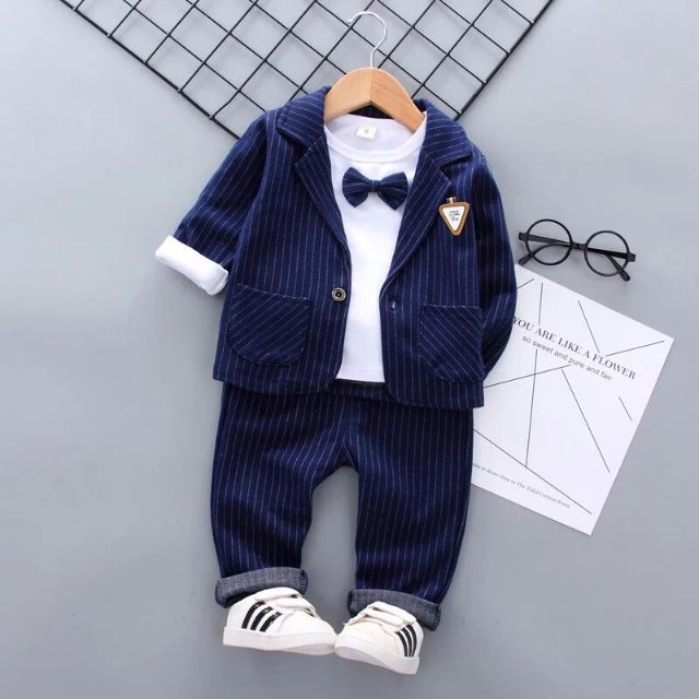 Set vest 3 chi tiết công tử bé trai