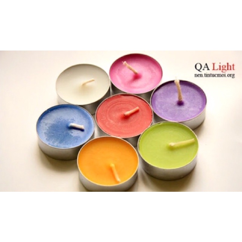 Nến tròn sáp tealight không mùi,không khói trang trí sinh nhật cầu hôn kỉ niệm,nến xông tinh dầu