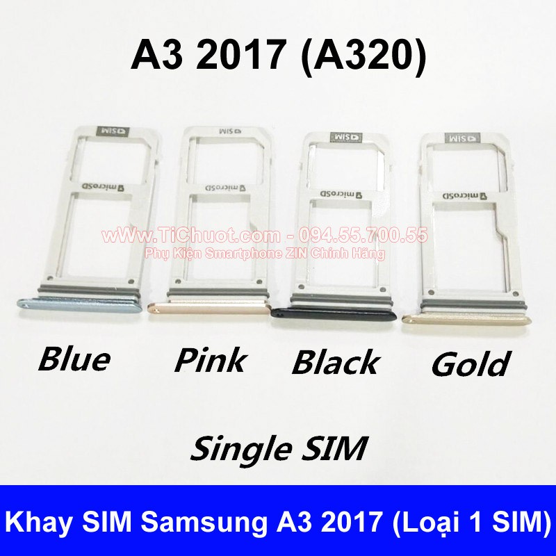 [Chính Hãng] Khay sim Samsung A3 2017 A320 ZIN