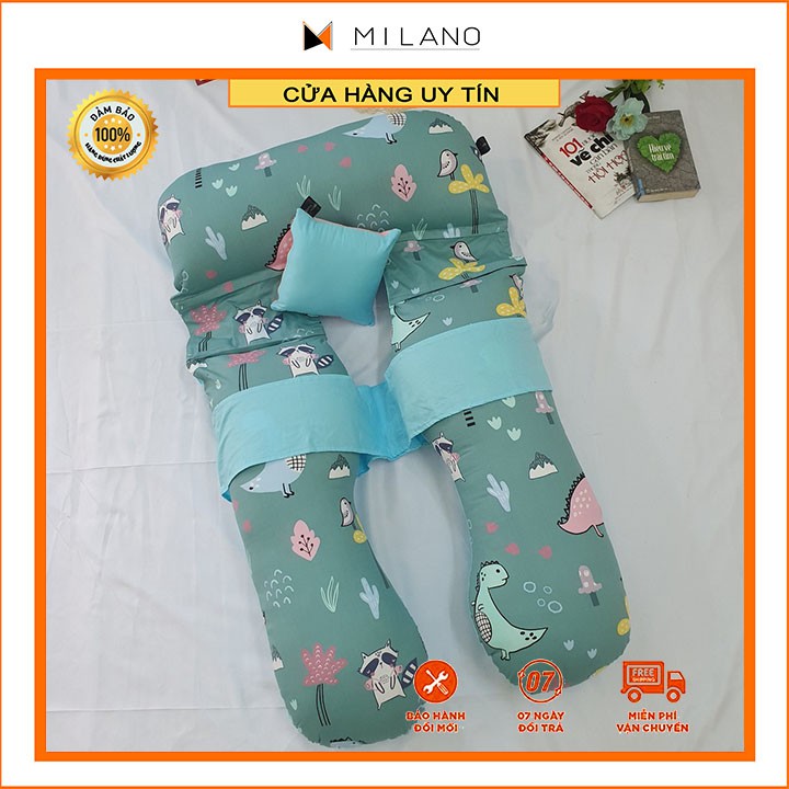 Gối ôm chữ U bà bầu chất liệu vải cao cấp