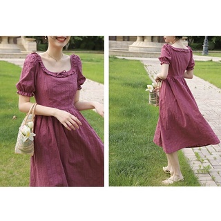 RN420_Rập giấy may đầm xòe cổ bèo  nữ