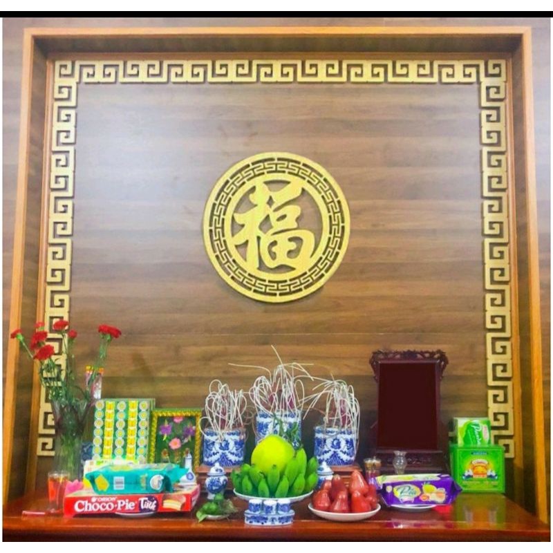 Viền góc chữ C trang trí ban thờ 10x20cm tặng kèm băng dính xốp💥 chống ẩm mốc cao cấp💎trang trí ban thờ