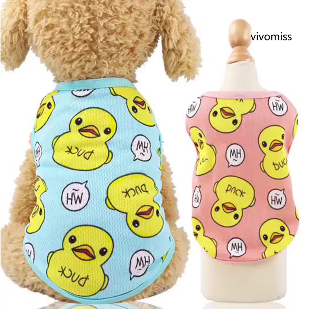 Áo Lưới In Hình Vịt Đáng Yêu Cho Thú Cưng