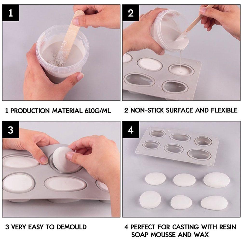 CONOPERY Khuôn Silicone Làm Bánh Hình Viên Đá Cuội Độc Đáo
