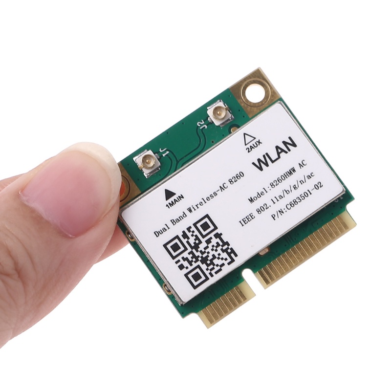 Thẻ wifi không dây PICe Bluetooth 802.11ac 867mbps 8260hw AV 2.4g+5G dành cho máy tính xách tay