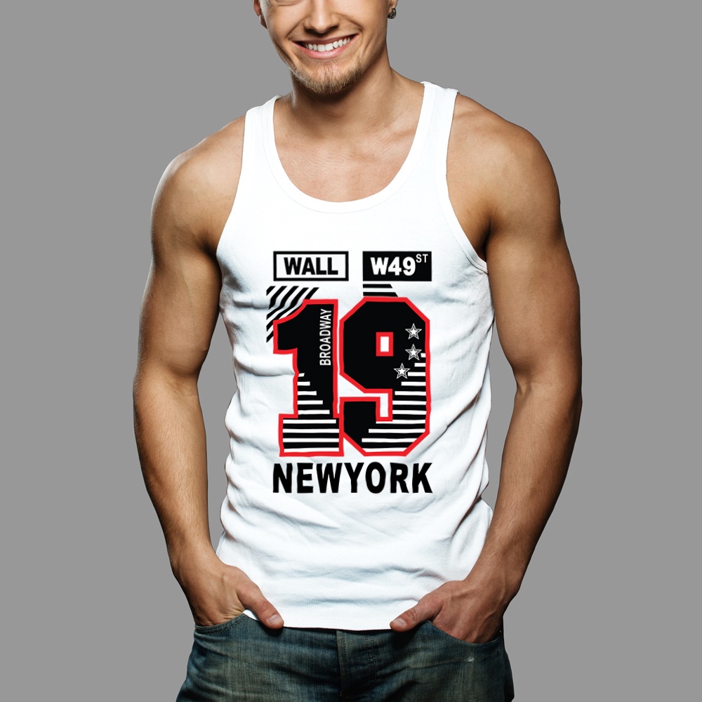 Áo Tank top thể thao HTFashion in hình newyork