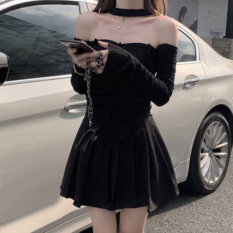 Áo Thun Một Mảnh/Chân Váy Lưng Cao Phong Cách Mới Mùa Hè Gợi Cảm Cho Nữ