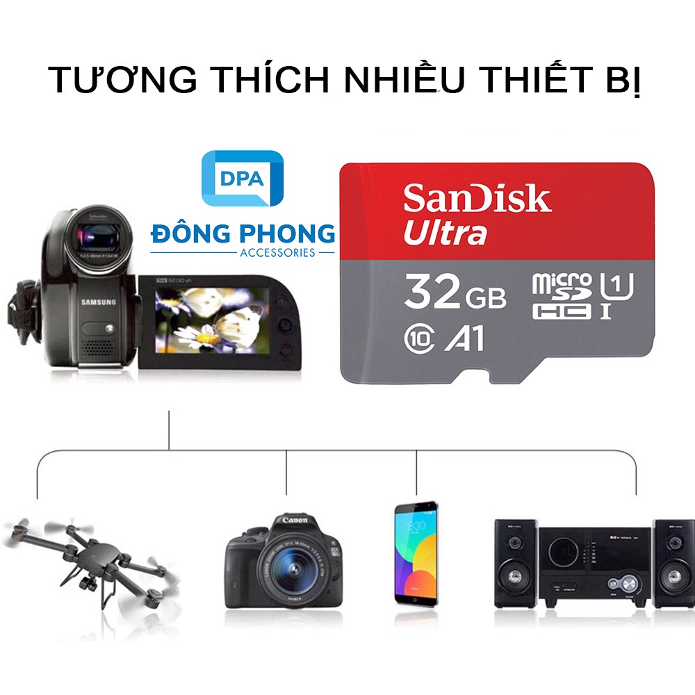 Thẻ Nhớ SanDisk Ultra 100MB/s MicroSDXC UHS-I A1 Chính Hãng