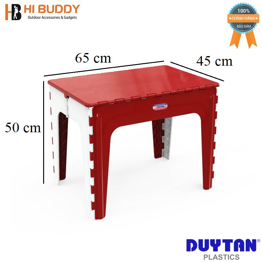 Combo Bàn Xếp Duy Tân (65 x 45 x 50 cm) No.947 và Ba Ghế Lùn Xếp Duy Tân (29.6 x 24 x 21.4 cm) No.944