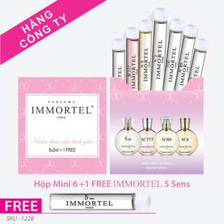 Bộ Nước Hoa Mini 6+1 Free_SKU:1228 ( 5sens.No777.No8.No3.206.No89)+5Sens 2ml