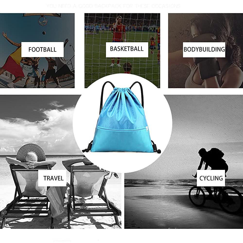 NIUYOU [Ready Stock] Waterproof Oxford Bag Foldable Drawstring Backpack