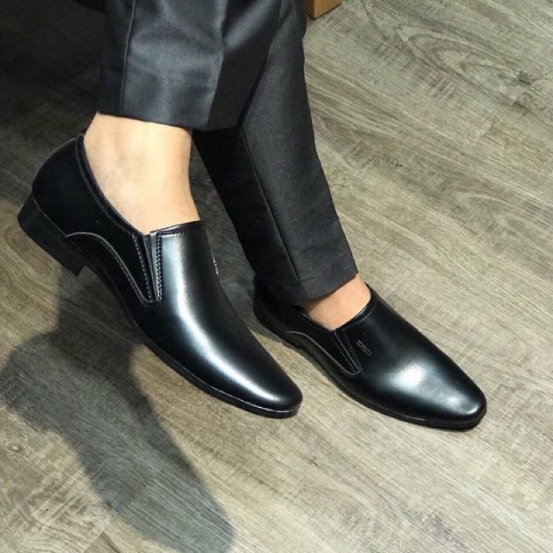 Giầy lười da nam mọi mũi nhọn mới ảnh thật video thật