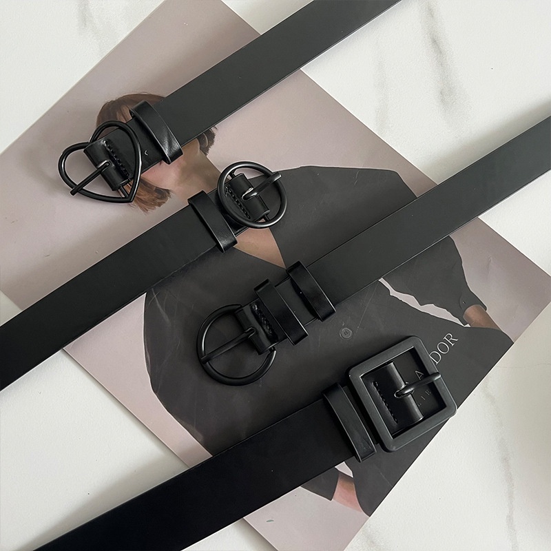 Thắt lưng 19611 màu đen có khóa đa năng kiểu Hàn Quốc thời trang đơn giản cho học sinh