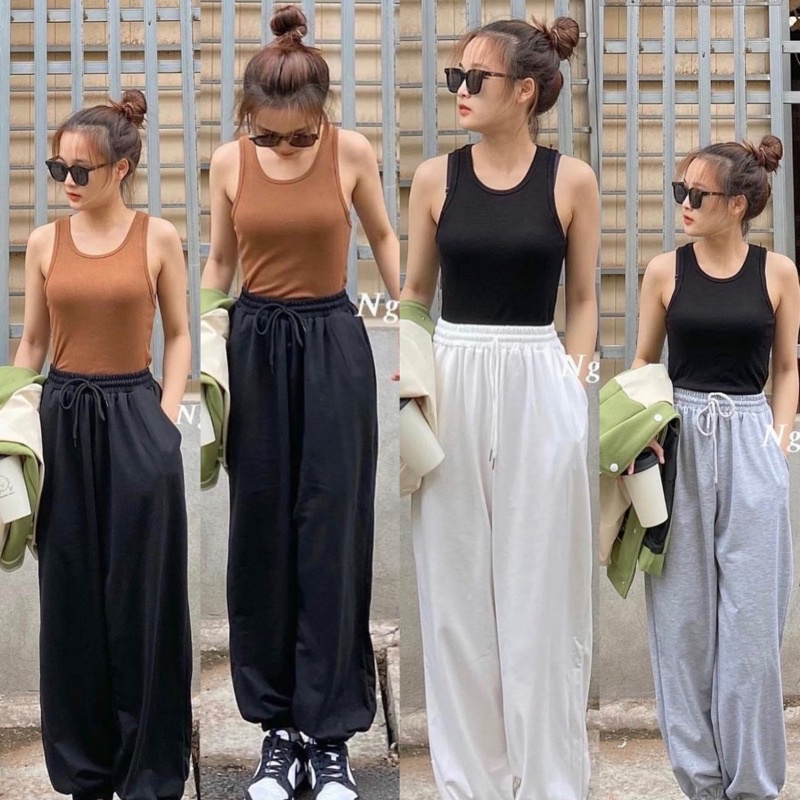 [Có SẴN] Áo croptop ba lỗ mẫu mơi chất tăm - Áo ba lỗ tông màu vintage Hàn Quốc