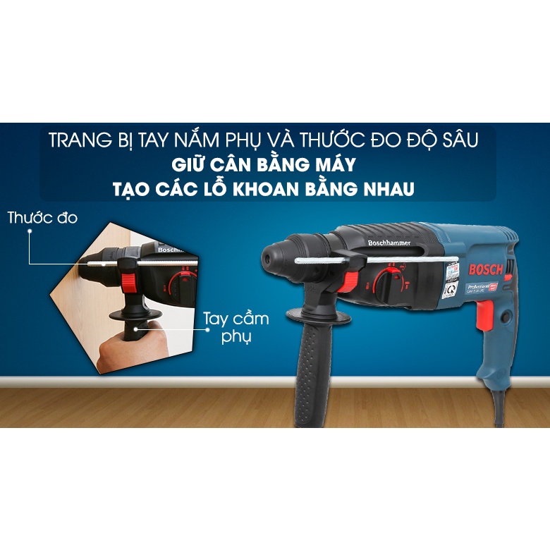 Máy khoan bê tông,máy khoan cầm tay Bosch 800W dây đồng 100% bảo hành chính hãng