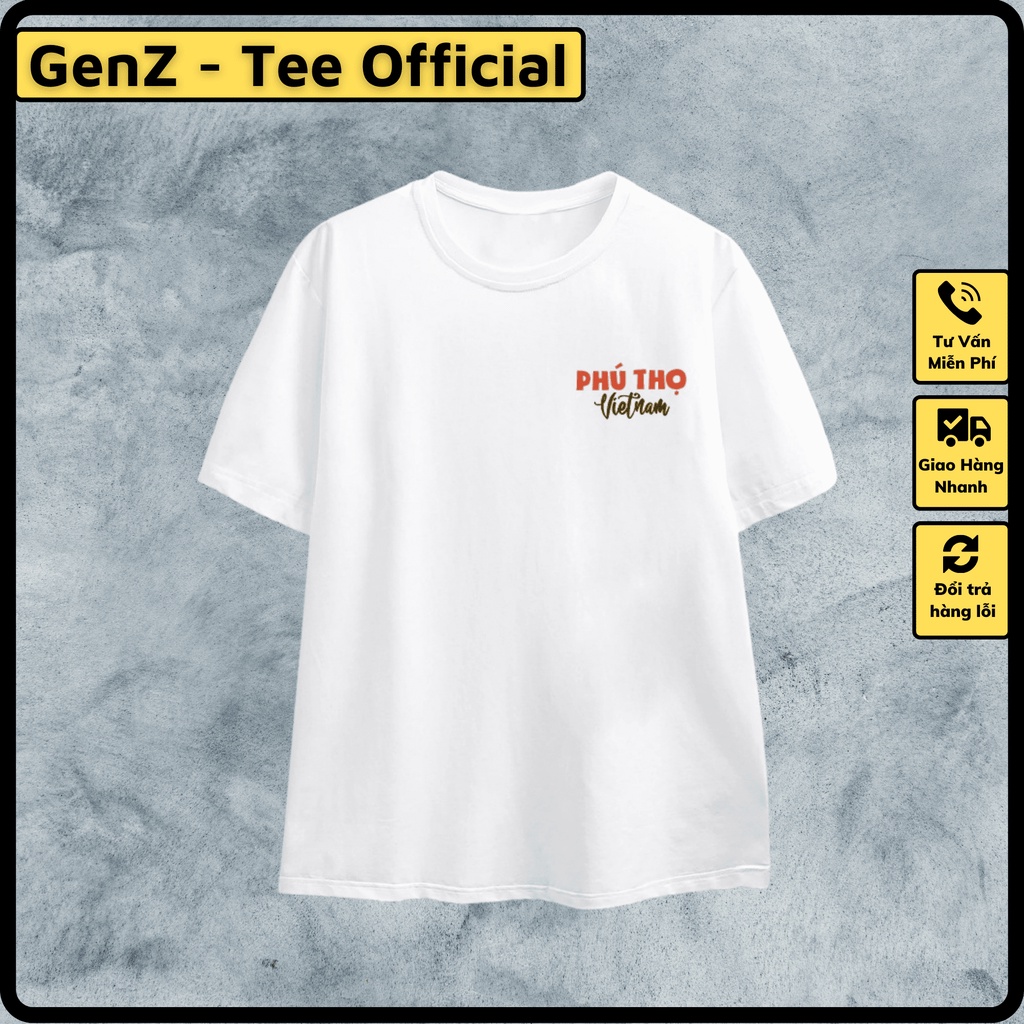 Áo Thun Local Brand Tỉnh Phú Thọ, Áo 63 Tỉnh Thành Nam Nữ Form Rộng Unisex Genz Cá Tính