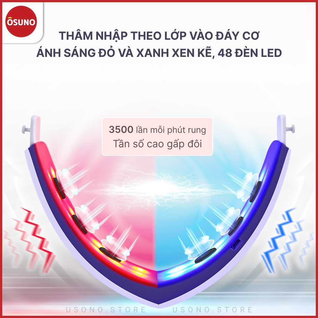 Máy chăm sóc da mặt giảm mỡ cao cấp, máy làm thon gọn mặt, giảm thâm mắt - Osuno Store