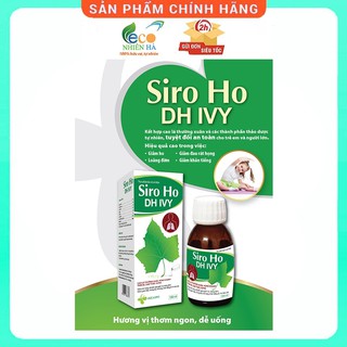Siro baby plus DH IVY 100ml giảm ho, loãng đờm, giảm khản tiếng, giảm đau rát họng