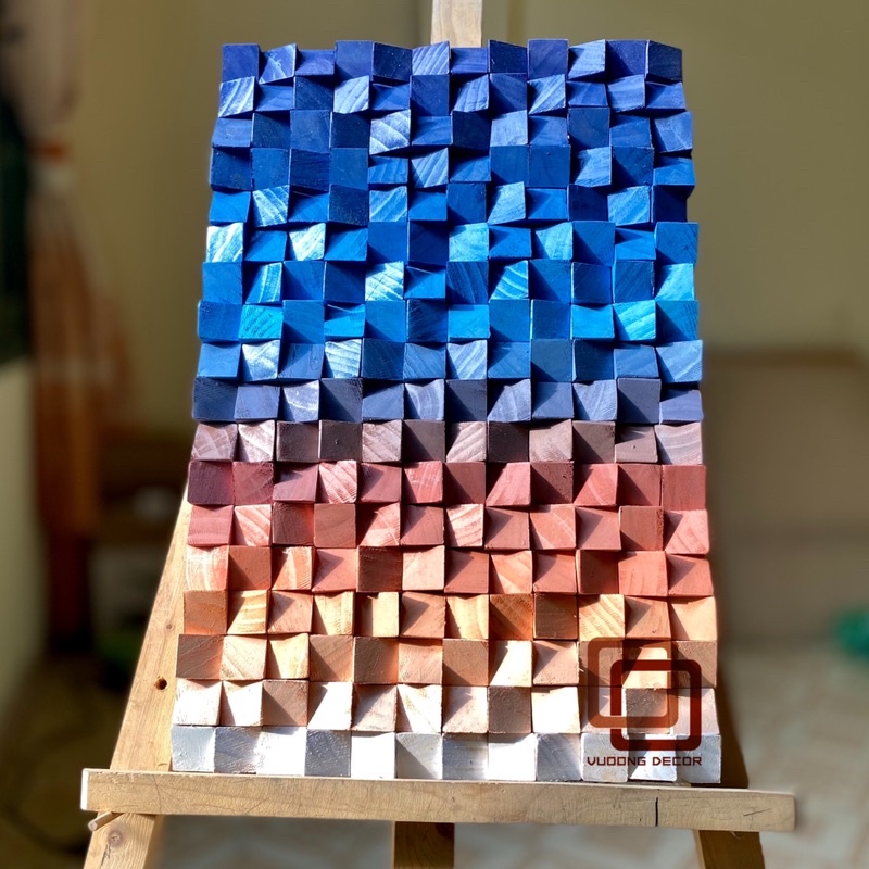 Tranh gỗ trang trí 3D MÀU SẮC XINH ĐẸP (Wood mosaic) - (KÍCH THƯỚC 30x40, 40X60)